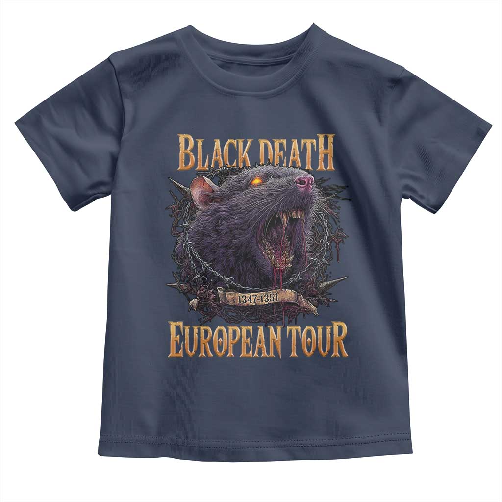 Black Death European Tour Toddler T Shirt Plague Rat Medieval History Alternative Art - Wonder Print Shop