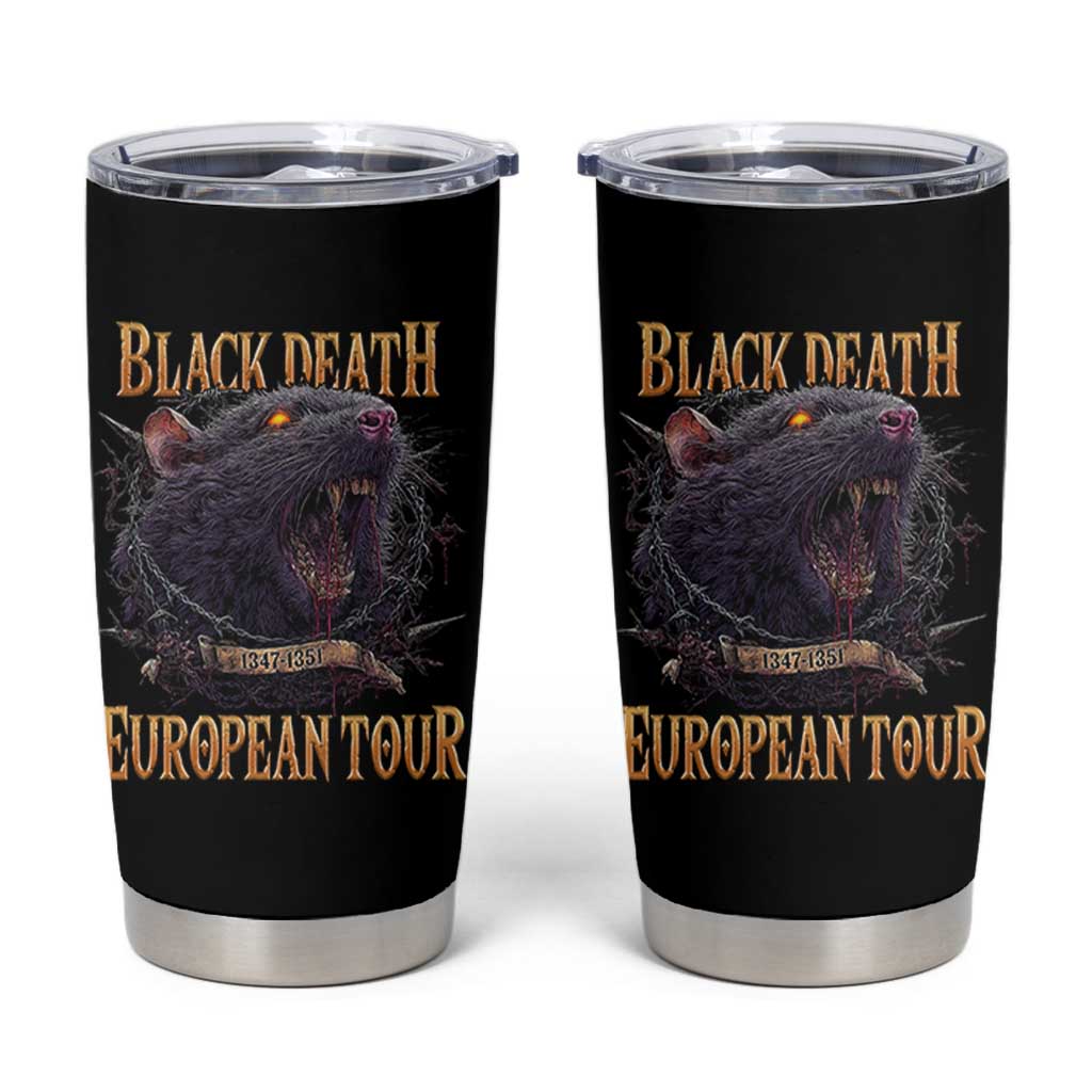 Black Death European Tour Tumbler Cup Plague Rat Medieval History Alternative Art - Wonder Print Shop