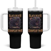 Black Death European Tour Tumbler With Handle Plague Rat Medieval History Alternative Art - Wonder Print Shop