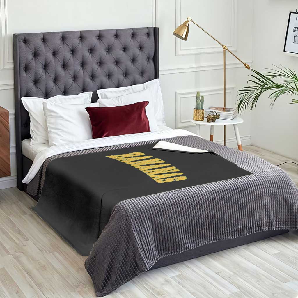 Funny Retro Bananas Throw Blanket Vintage Banana Gifts Yellow Varsity - Wonder Print Shop