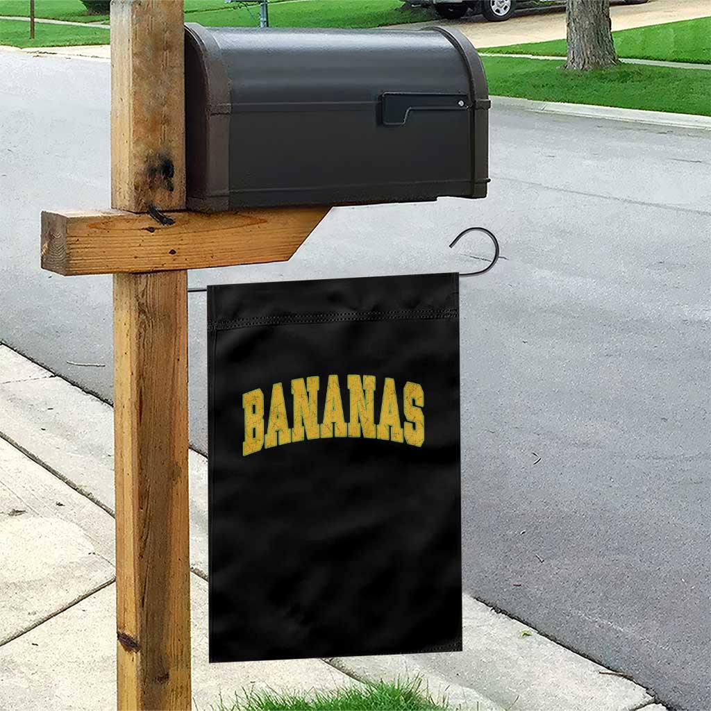Funny Retro Bananas Garden Flag Vintage Banana Gifts Yellow Varsity - Wonder Print Shop