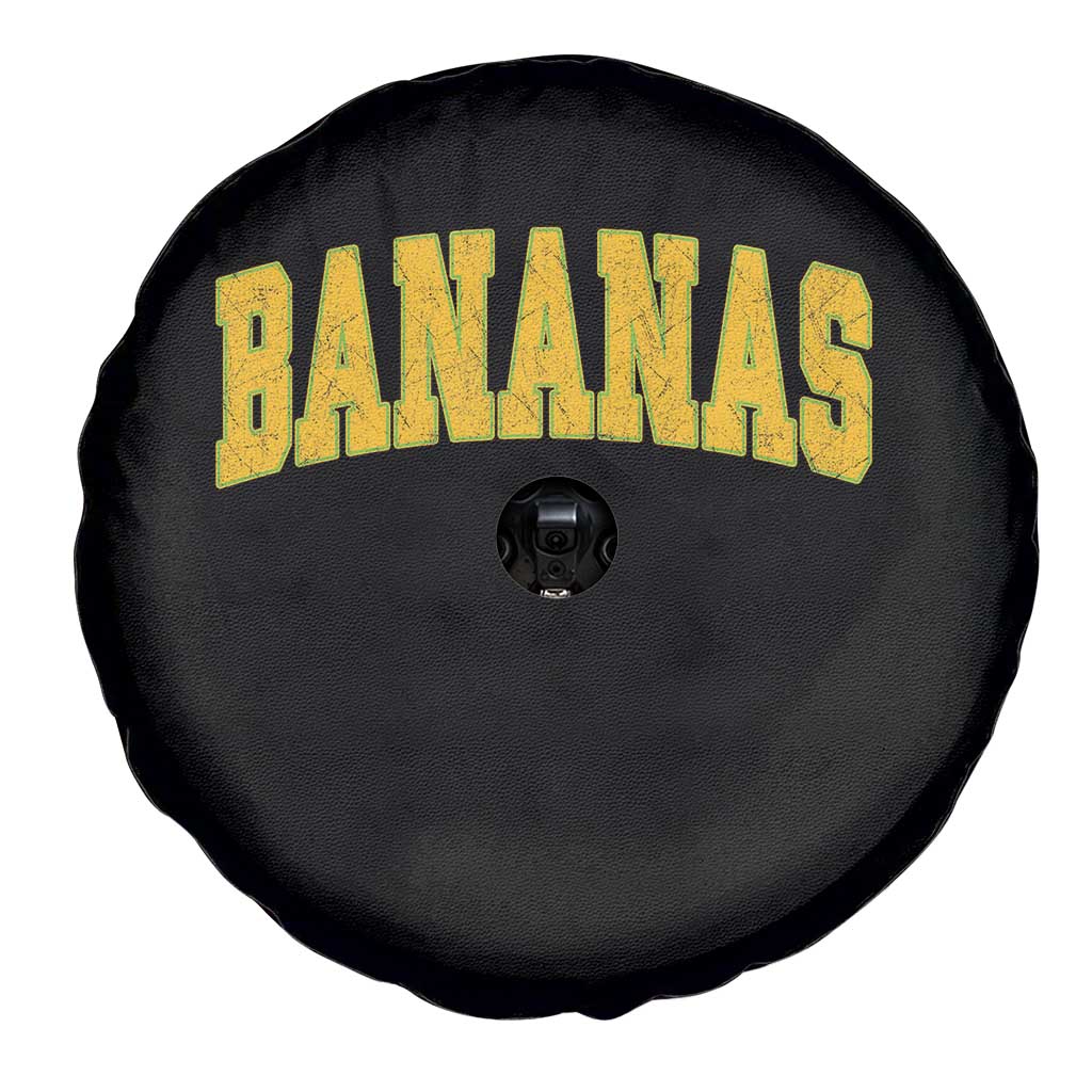 Funny Retro Bananas Spare Tire Cover Vintage Banana Gifts Yellow Varsity - Wonder Print Shop