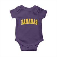 Funny Retro Bananas Baby Onesie Vintage Banana Gifts Yellow Varsity - Wonder Print Shop