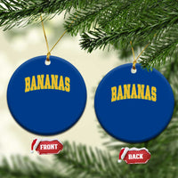 Funny Retro Bananas Ceramic Ornament Vintage Banana Gifts Yellow Varsity - Wonder Print Shop