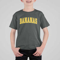 Funny Retro Bananas T Shirt For Kid Vintage Banana Gifts Yellow Varsity - Wonder Print Shop