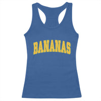 Funny Retro Bananas Racerback Tank Top Vintage Banana Gifts Yellow Varsity - Wonder Print Shop