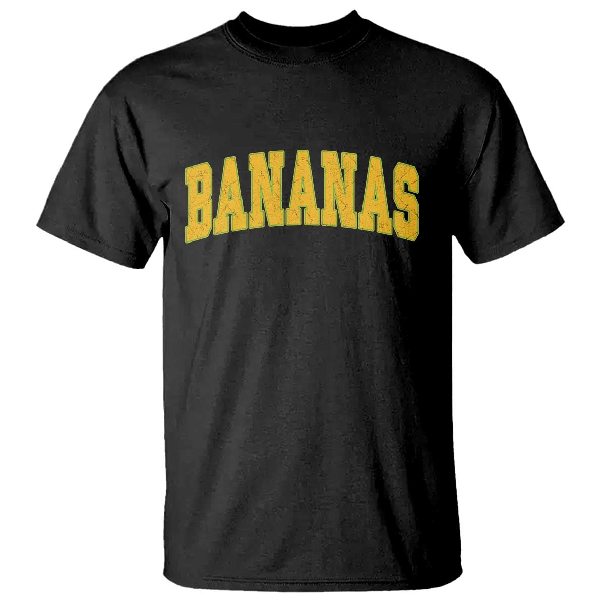 Funny Retro Bananas T Shirt Vintage Banana Gifts Yellow Varsity - Wonder Print Shop