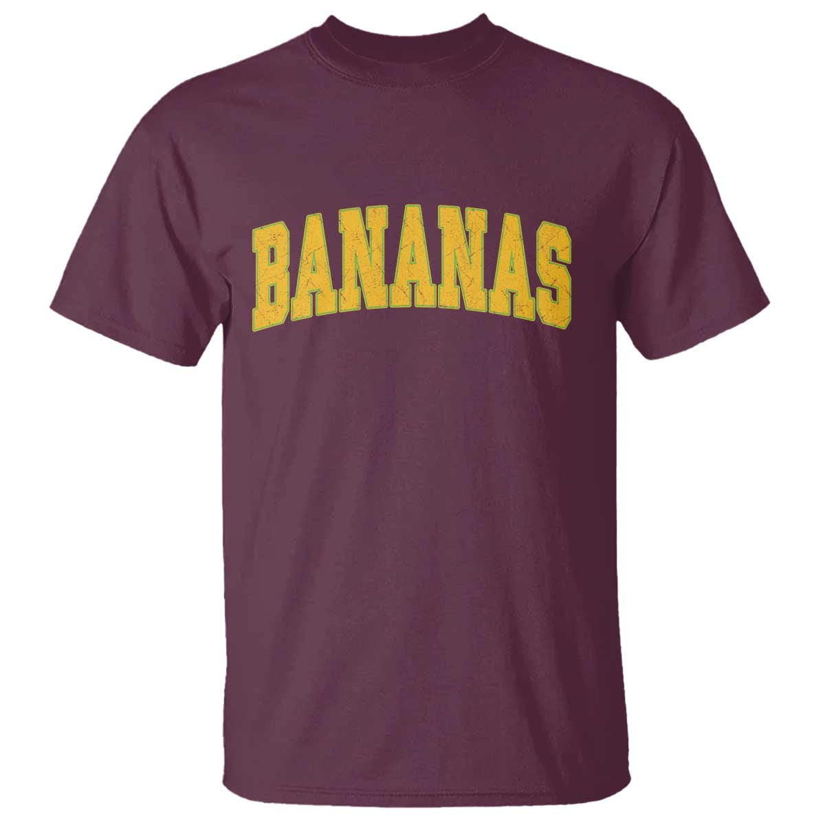 Funny Retro Bananas T Shirt Vintage Banana Gifts Yellow Varsity - Wonder Print Shop