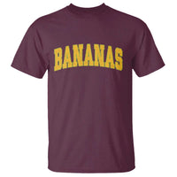 Funny Retro Bananas T Shirt Vintage Banana Gifts Yellow Varsity - Wonder Print Shop