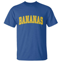 Funny Retro Bananas T Shirt Vintage Banana Gifts Yellow Varsity - Wonder Print Shop