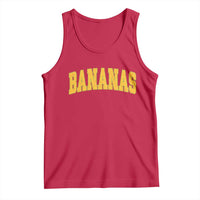 Funny Retro Bananas Tank Top Vintage Banana Gifts Yellow Varsity - Wonder Print Shop
