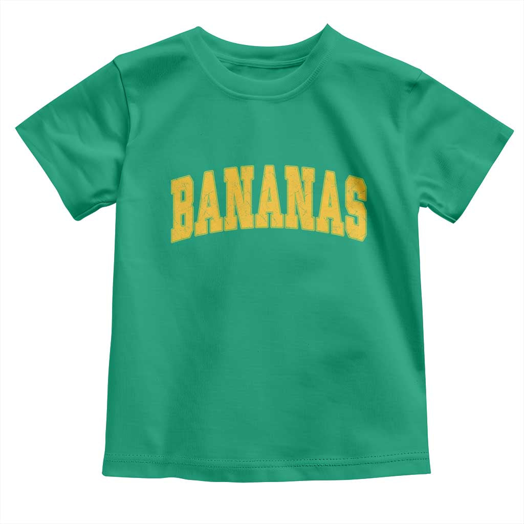 Funny Retro Bananas Toddler T Shirt Vintage Banana Gifts Yellow Varsity - Wonder Print Shop