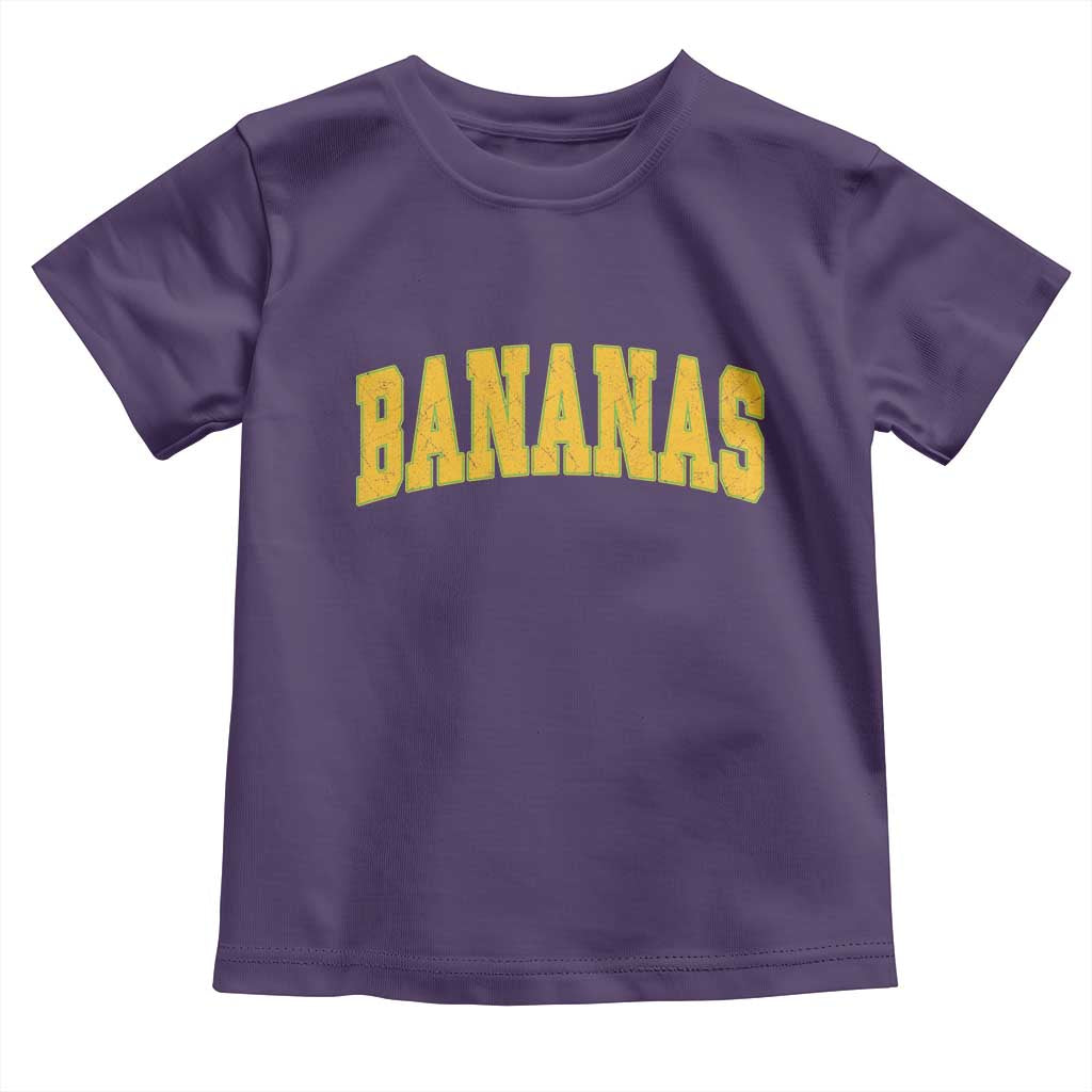 Funny Retro Bananas Toddler T Shirt Vintage Banana Gifts Yellow Varsity - Wonder Print Shop