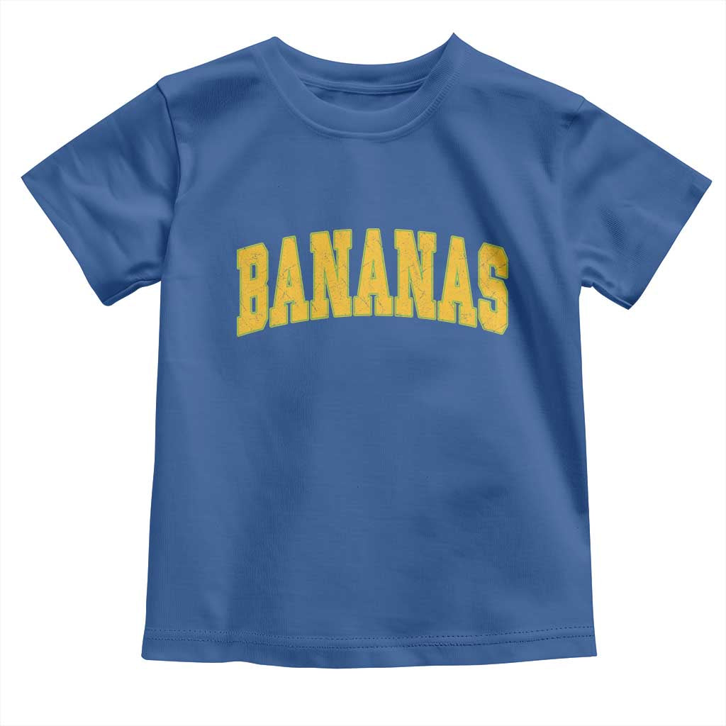 Funny Retro Bananas Toddler T Shirt Vintage Banana Gifts Yellow Varsity - Wonder Print Shop