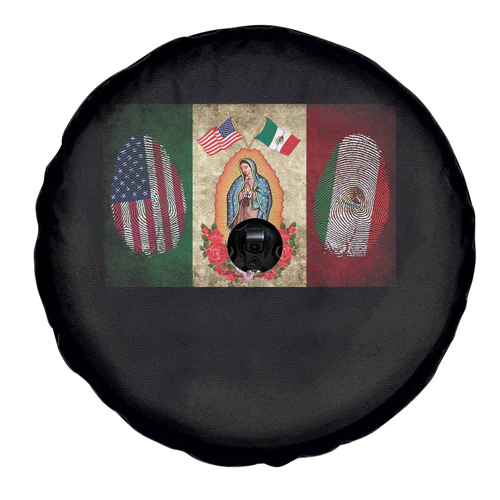 Mexico Flag Spare Tire Cover Virgin Mary Mexican American Patriotic Mexican Roots - Wonder Print Shop