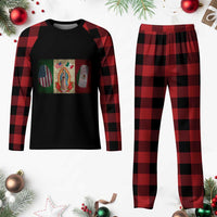 Mexico Flag Plaid Pajama Set Virgin Mary Mexican American Patriotic Mexican Roots - Wonder Print Shop