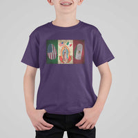 Mexico Flag T Shirt For Kid Virgin Mary Mexican American Patriotic Mexican Roots - Wonder Print Shop