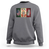 Mexico Flag Sweatshirt Virgin Mary Mexican American Patriotic Mexican Roots - Wonder Print Shop