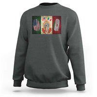 Mexico Flag Sweatshirt Virgin Mary Mexican American Patriotic Mexican Roots - Wonder Print Shop