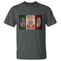 Mexico Flag T Shirt Virgin Mary Mexican American Patriotic Mexican Roots - Wonder Print Shop