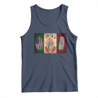 Mexico Flag Tank Top Virgin Mary Mexican American Patriotic Mexican Roots - Wonder Print Shop