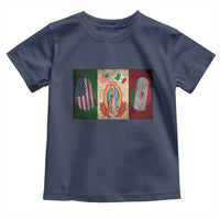 Mexico Flag Toddler T Shirt Virgin Mary Mexican American Patriotic Mexican Roots - Wonder Print Shop
