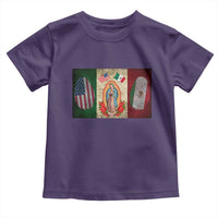 Mexico Flag Toddler T Shirt Virgin Mary Mexican American Patriotic Mexican Roots - Wonder Print Shop