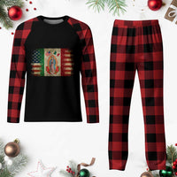 American Mexican Flag Plaid Pajama Set Virgin Mary Mexico Heritage Mexican Roots - Wonder Print Shop