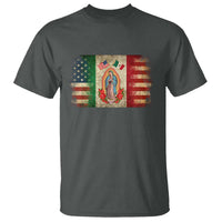 American Mexican Flag T Shirt Virgin Mary Mexico Heritage Mexican Roots - Wonder Print Shop