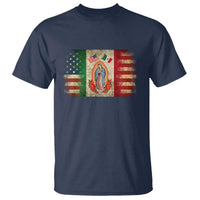 American Mexican Flag T Shirt Virgin Mary Mexico Heritage Mexican Roots - Wonder Print Shop
