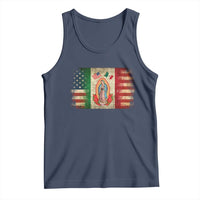 American Mexican Flag Tank Top Virgin Mary Mexico Heritage Mexican Roots - Wonder Print Shop