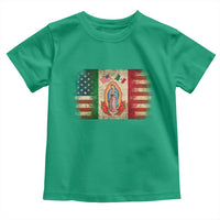 American Mexican Flag Toddler T Shirt Virgin Mary Mexico Heritage Mexican Roots - Wonder Print Shop