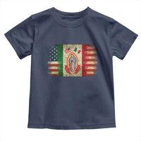 American Mexican Flag Toddler T Shirt Virgin Mary Mexico Heritage Mexican Roots - Wonder Print Shop