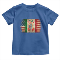 American Mexican Flag Toddler T Shirt Virgin Mary Mexico Heritage Mexican Roots - Wonder Print Shop