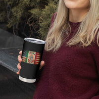 American Mexican Flag Tumbler Cup Virgin Mary Mexico Heritage Mexican Roots - Wonder Print Shop