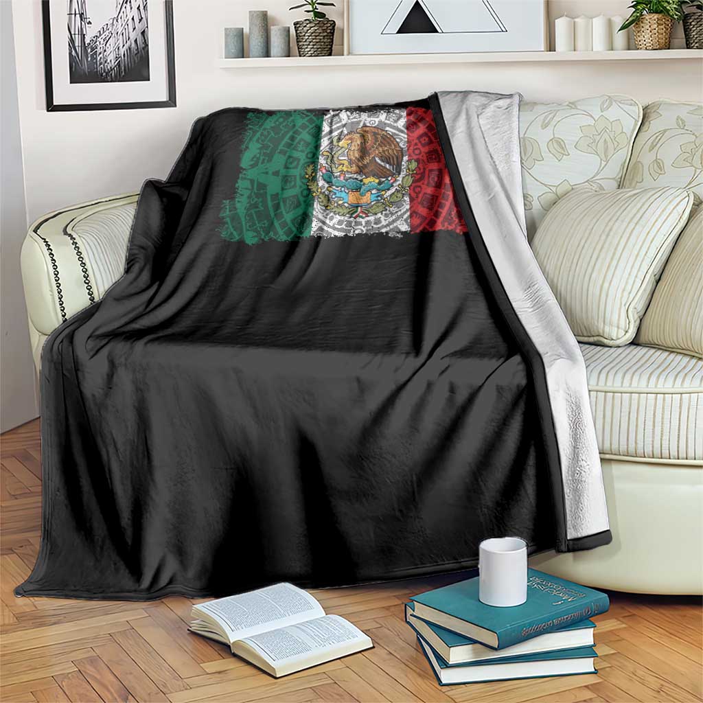Eagle Mexican Flag Throw Blanket Aztecs Mexico Heritage Roots - Wonder Print Shop
