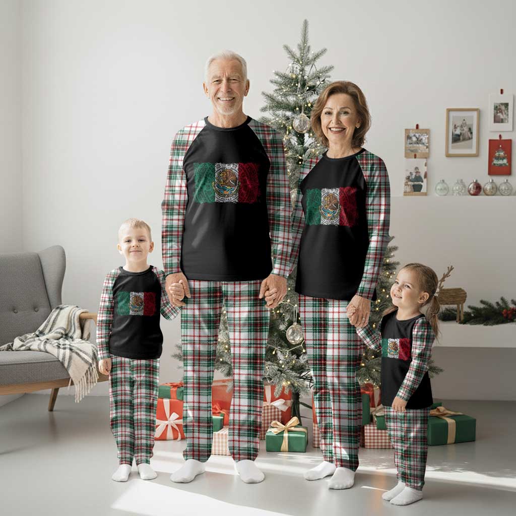 Eagle Mexican Flag Plaid Pajama Set Aztecs Mexico Heritage Roots - Wonder Print Shop