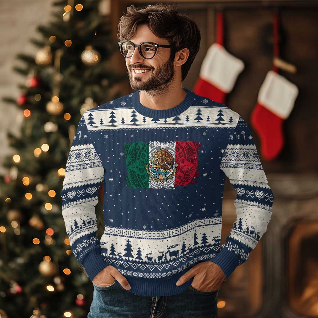 Eagle Mexican Flag Ugly Christmas Sweater Aztecs Mexico Heritage Roots - Wonder Print Shop