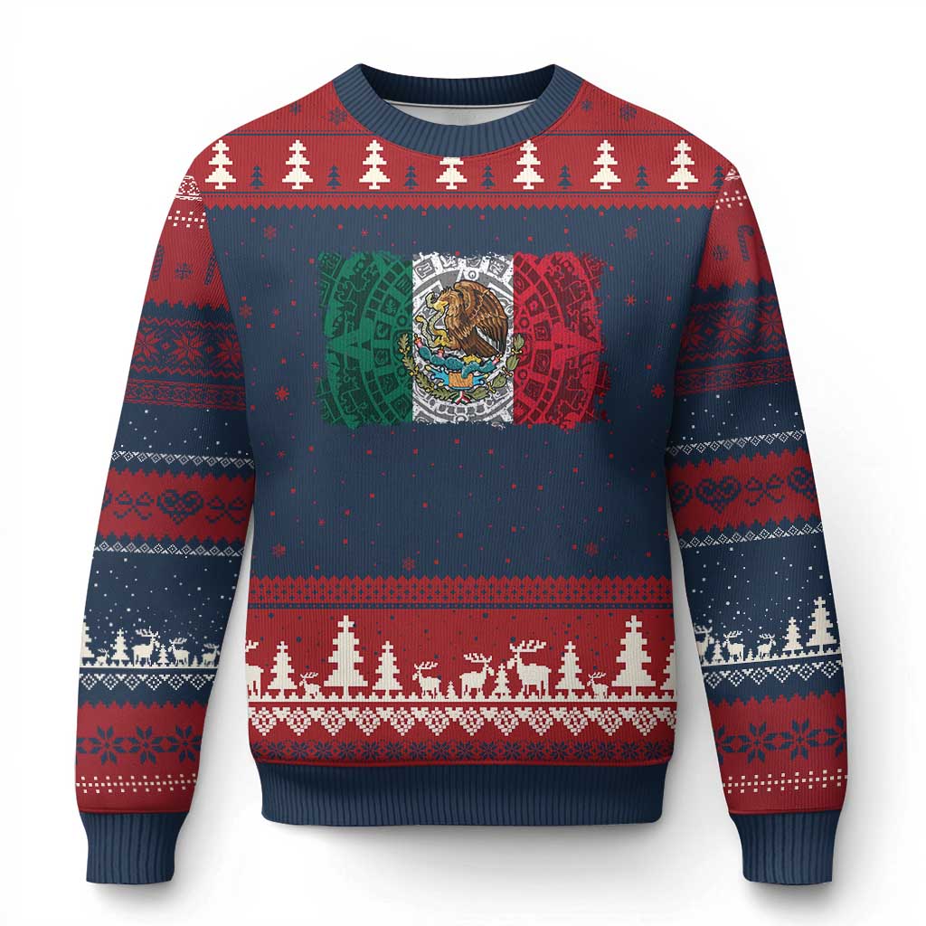 Eagle Mexican Flag Ugly Christmas Sweater Aztecs Mexico Heritage Roots - Wonder Print Shop