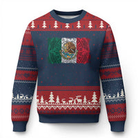 Eagle Mexican Flag Ugly Christmas Sweater Aztecs Mexico Heritage Roots - Wonder Print Shop