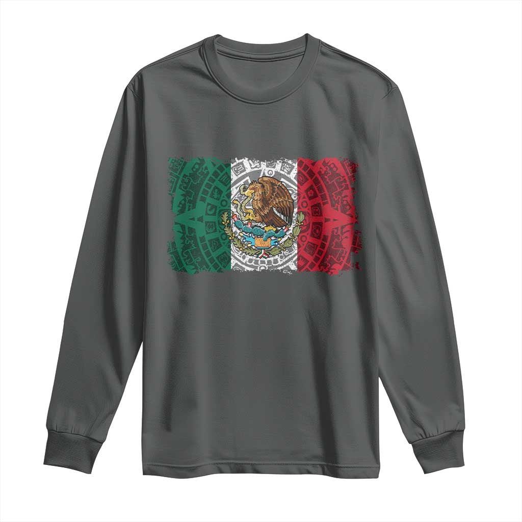 Eagle Mexican Flag Long Sleeve Shirt Aztecs Mexico Heritage Roots - Wonder Print Shop