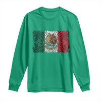 Eagle Mexican Flag Long Sleeve Shirt Aztecs Mexico Heritage Roots - Wonder Print Shop