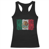 Eagle Mexican Flag Racerback Tank Top Aztecs Mexico Heritage Roots - Wonder Print Shop