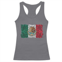 Eagle Mexican Flag Racerback Tank Top Aztecs Mexico Heritage Roots - Wonder Print Shop