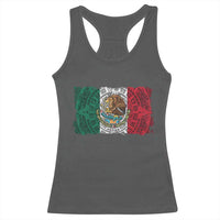 Eagle Mexican Flag Racerback Tank Top Aztecs Mexico Heritage Roots - Wonder Print Shop
