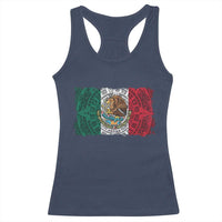 Eagle Mexican Flag Racerback Tank Top Aztecs Mexico Heritage Roots - Wonder Print Shop