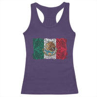 Eagle Mexican Flag Racerback Tank Top Aztecs Mexico Heritage Roots - Wonder Print Shop
