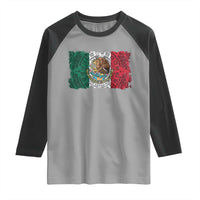 Eagle Mexican Flag Raglan Shirt Aztecs Mexico Heritage Roots - Wonder Print Shop