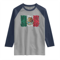 Eagle Mexican Flag Raglan Shirt Aztecs Mexico Heritage Roots - Wonder Print Shop