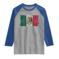 Eagle Mexican Flag Raglan Shirt Aztecs Mexico Heritage Roots - Wonder Print Shop